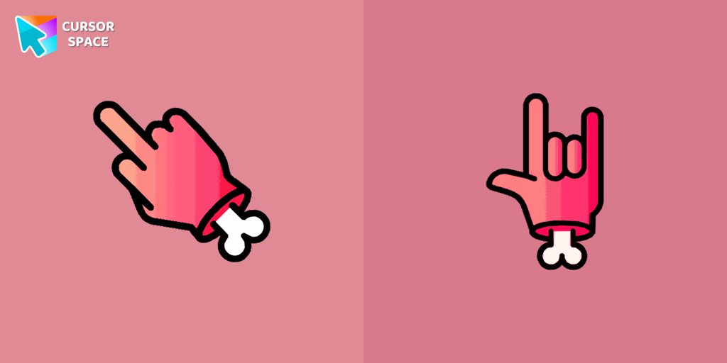 Cute Cursor Zombie Red Hand