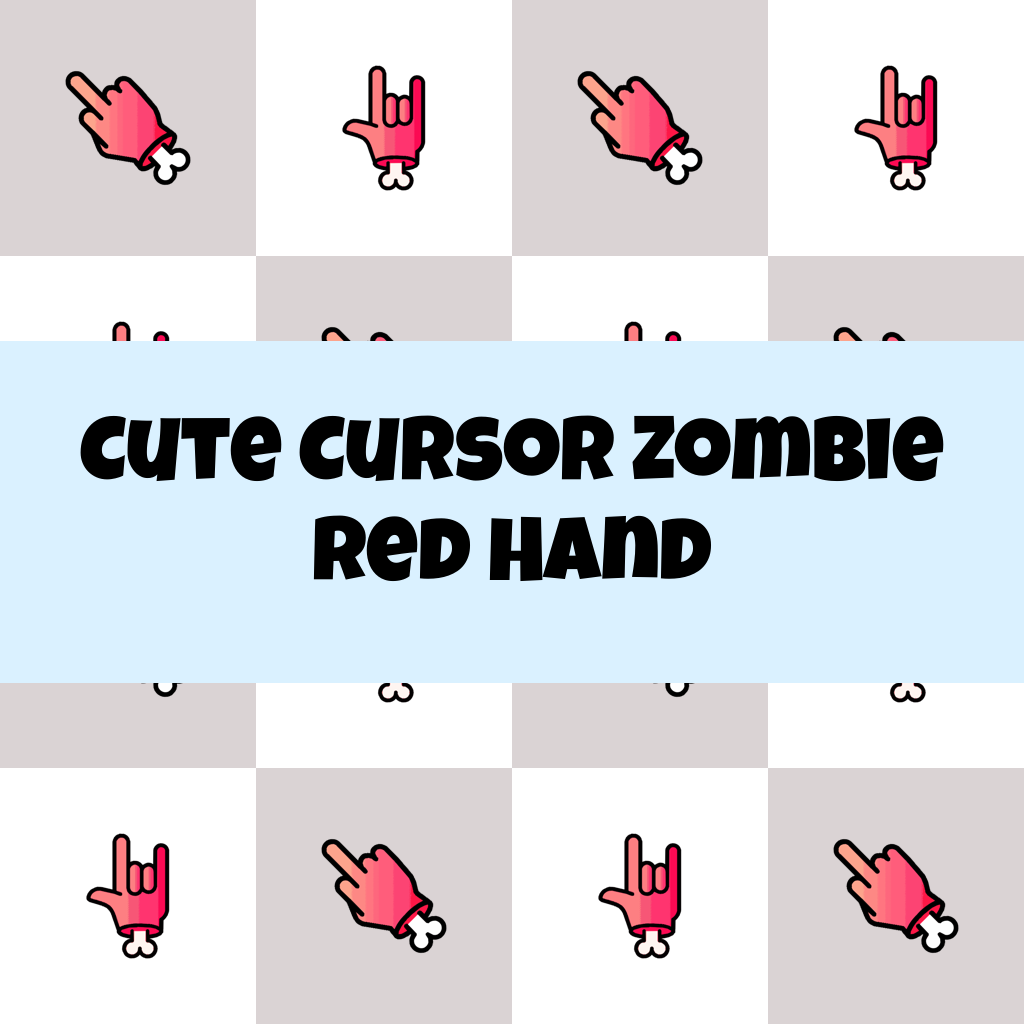 Cute Cursor Zombie Red Hand